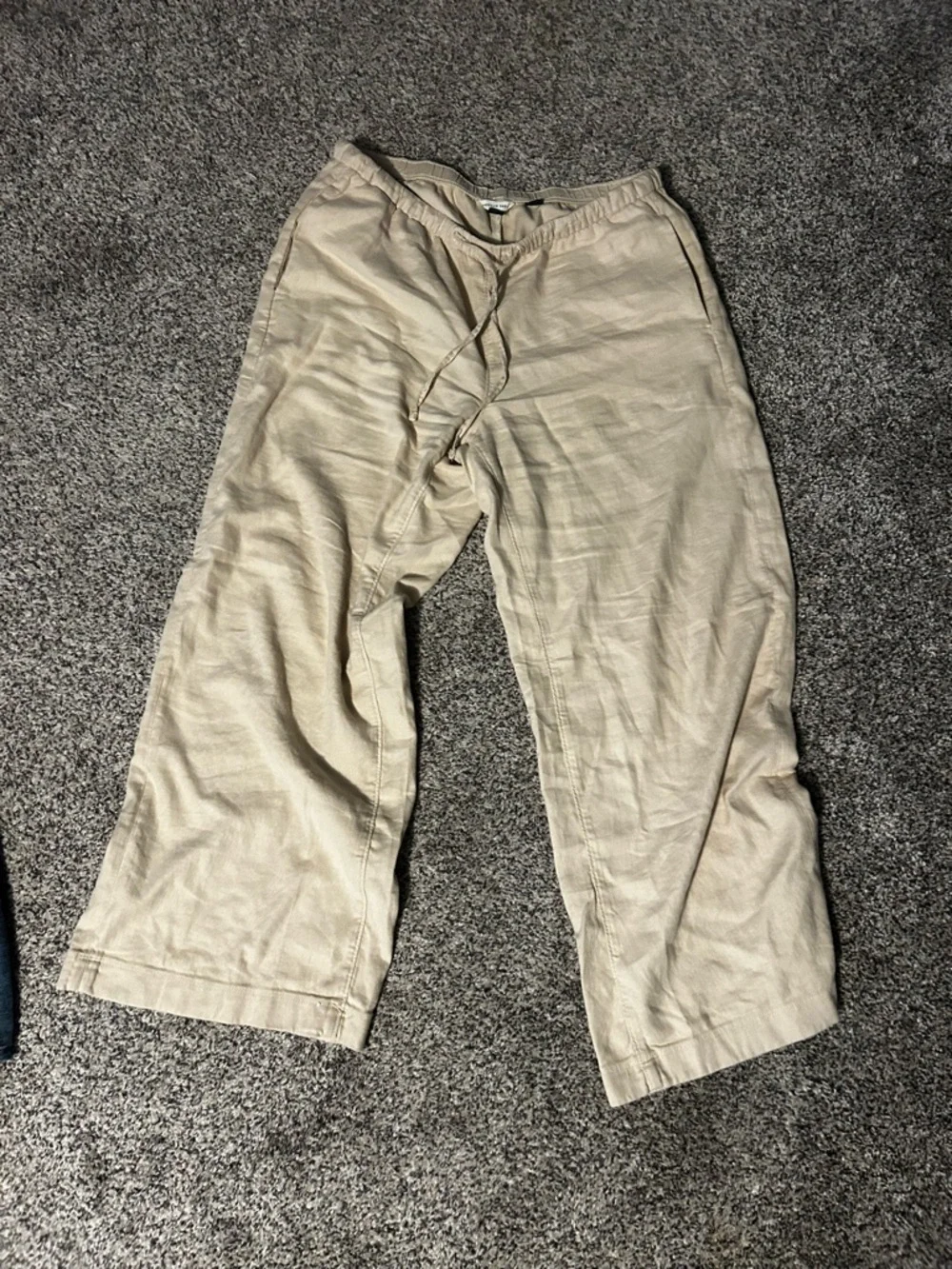 American Eagle Outfitters Drawstring linen-like Wide-Leg Pants in Beige - Picture 4 of 7